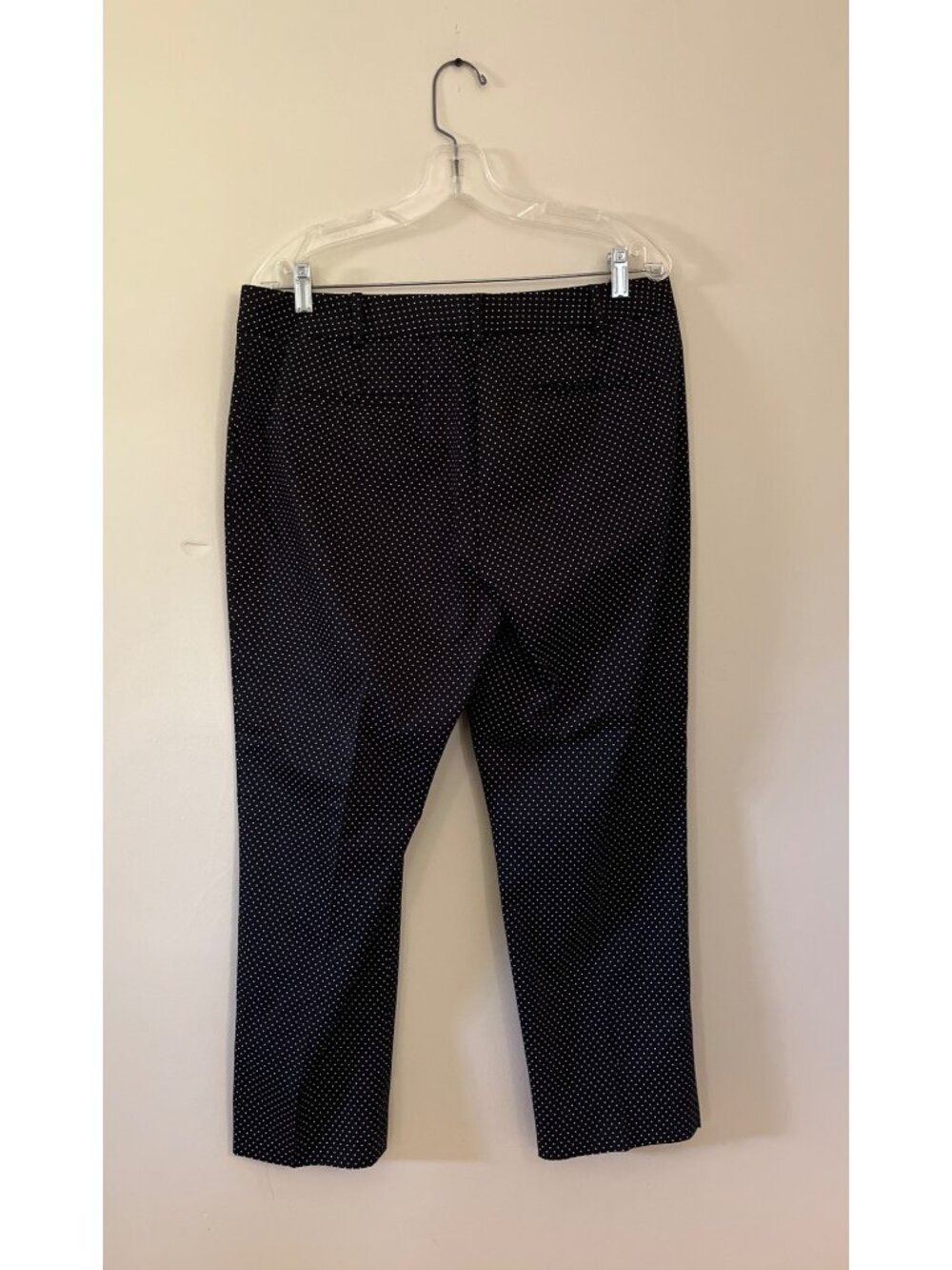 Talbots Womens Size 12 Signature Dress Pants Career Wear Black Polka Dots - Picture 2 of 5